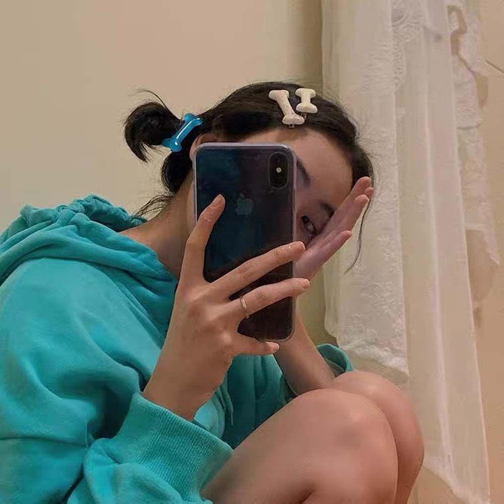 Kẹp Tóc Hình Cục Xương Màu Kẹo Ngọt Phong Cách Hàn Quốc Dễ Thương Cho Mẹ Và Bé