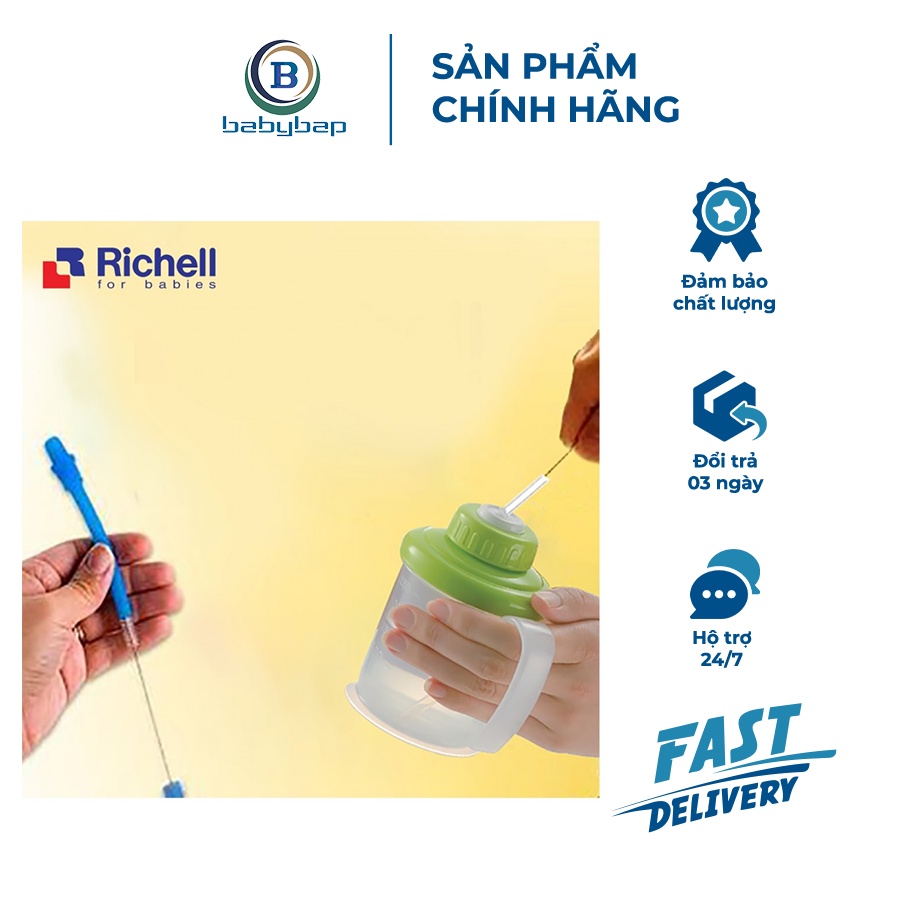 Cọ Rửa Ống Hút Richell Làm Sạch Ống Hút Đơn Giản Và Nhanh Chóng Hơn