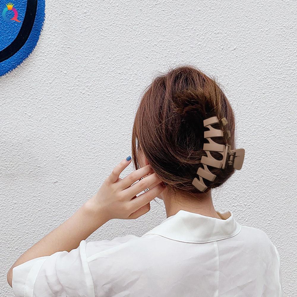 Kẹp Tóc Móng Vuốt Acrylic Màu Sắc Kẹo Ngọt Kiểu Dáng Hình Học Đơn Giản