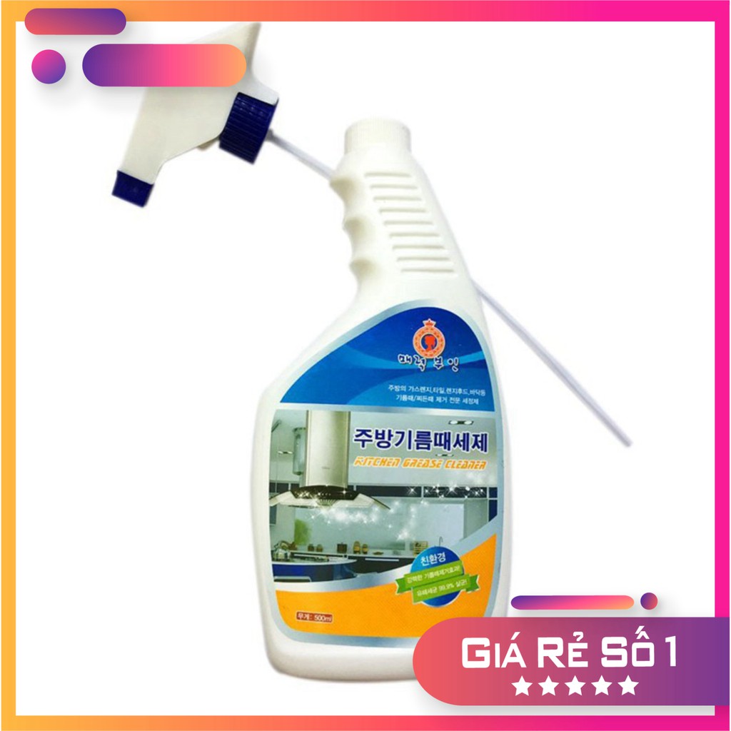 Chai Xịt Bếp Đa Năng Hàn Quốc Clean Guard 500ml Tẩy Sạch Ố Bẩn, Dầu Mỡ Bám Trên Tường, Sàn Nhà, Bếp Ga, Dụng Cụ Nhà Bếp