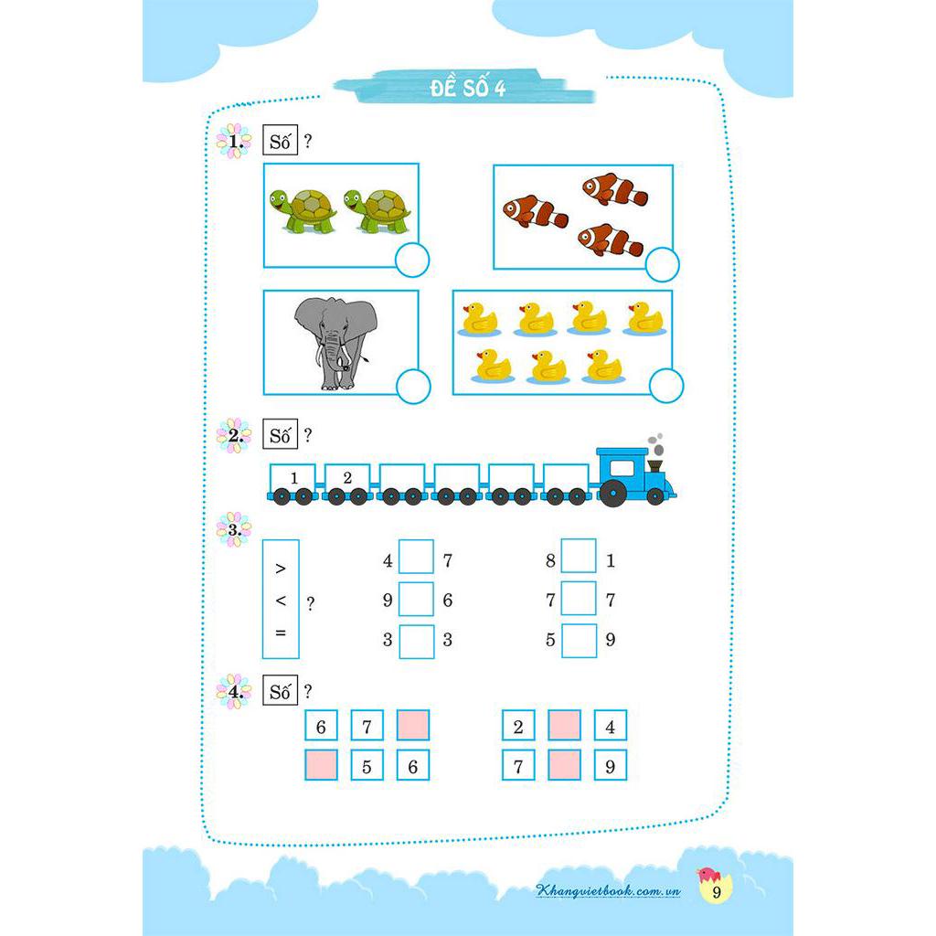 Sách 100 Đề Kiểm Tra Toán Lớp 1