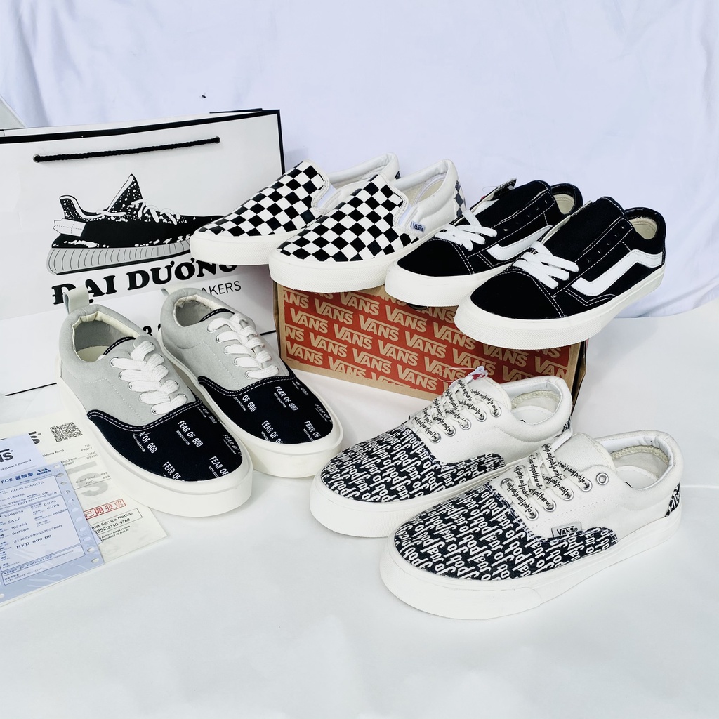 [ HÀNG CAO CẤP ] GIÀY 𝐕𝐀𝐍𝐒 VAULT các màu OLD đen, lười CARO,FOG bản chuẩn full size 36-43 siêu hot êm chân dễ phối đồ.