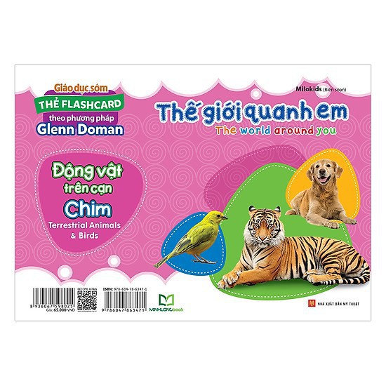 [Có File Nghe] Thẻ Flashcard Theo Phương Pháp Glenn Doman - Thế Giới Quanh Em: Động Vật Trên Cạn - Chim