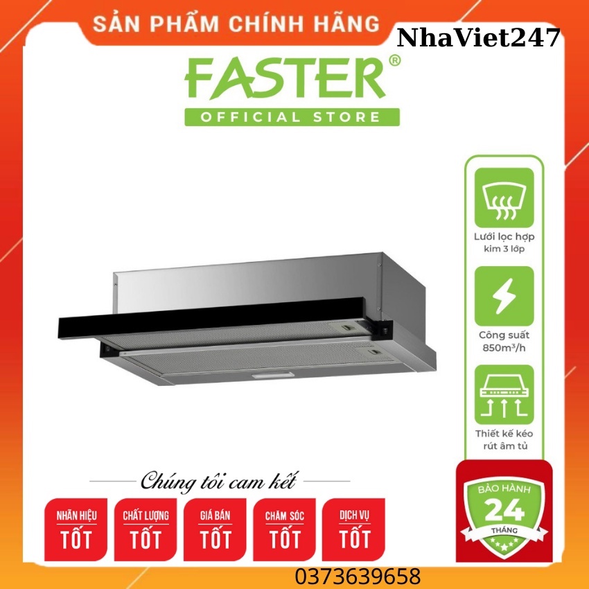 Máy hút mùi Faster SYP 6003-âm tủ-Cảm ứng- 60cm- Máy hút khói-khử mùi nhà bếp tốt, khoẻ, êm-chính hãng-giá rẻ-BH 24T