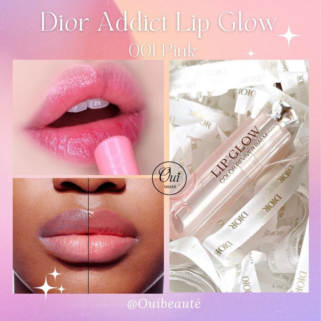 Son dưỡng Dior Addict Lip Glow 001 Pink Fullsize, son dưỡng cao cấp có màu 3,5g Ouibeaute