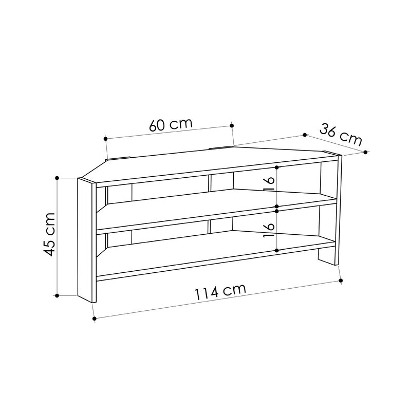 Kệ Tivi 2 Tầng Để Góc Phòng Đơn Giản SIB DECOR