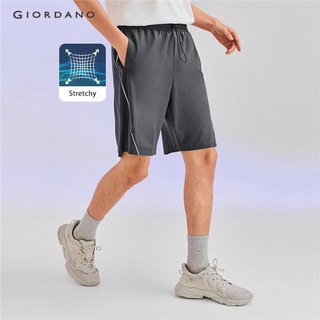 Quần short GIORDANO 14102221 sợi dệt eo co giãn cho nam