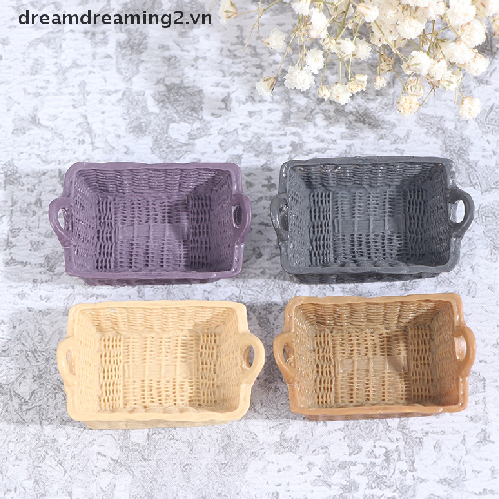 Mô Hình Giỏ Nhựa mini Trang Trí Nhà Búp Bê Xinh Xắn
