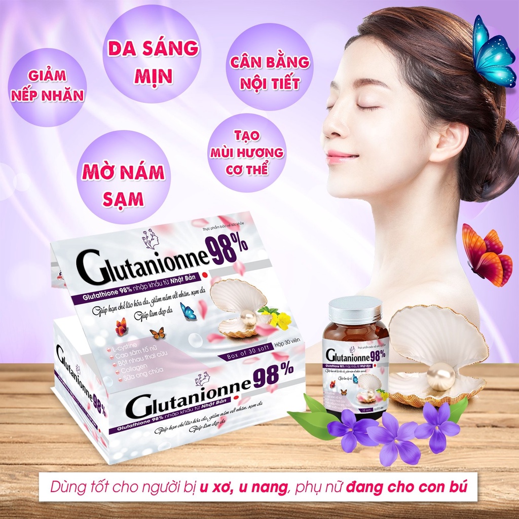 Viên uống Bổ Sung Collagen Trắng Da Mờ Nám Glutanionne 98% Vạn Tam Chống Lão Hóa Lưu Hương Tự Nhiên Và Điều Hòa Nội Tiết