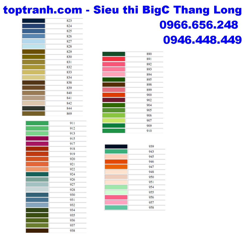 Chỉ tranh thêu chữ thập đủ mã màu DMC, chỉ làm vòng tay tình bạn