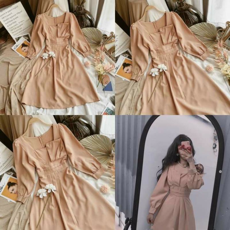 ĐẦM DỰ TIỆC TAY DÀI SIÊU XINH( KÈM ẢNH THẬT) | BigBuy360 - bigbuy360.vn