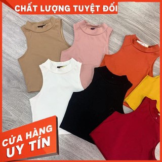 ÁO SÁT NÁCH 3 lỗ ngược Basic dáng croptop- hình thật