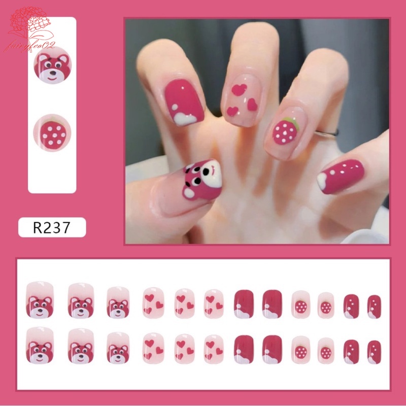 Bộ 24 Móng Tay Giả Kèm Keo Dán Tiện Dụng