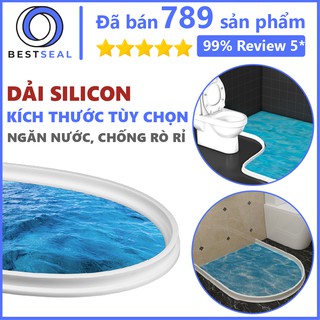 Dải Silicone Chặn Nước, Thanh Chắn Nước Nhà Tắm, Bồn Rửa Chén, Toilet, Máy Giặt + TẶNG KÈM KEO DÁN SIÊU DÍNH