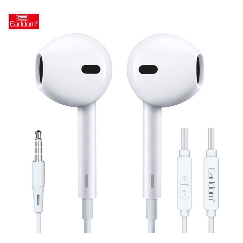 Tai Nghe Có Dây Earldom E43, Chơi Gaming Chống Ồn Bass Siêu Căng, Tích hợp Micro Và Nút Điều Khiển Âm Lượng