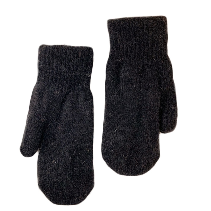 Găng Tay Len Hai Lớp Dày Dặn Chống Gió Chống Lạnh Màu Sắc Trơn Thời Trang Mùa Đông Cho Nữ