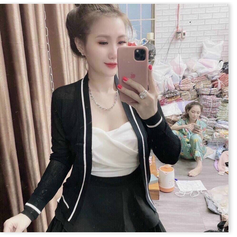 Áo Khoác Cardigan Len Mỏng Đi Biển, Dự tiệc Sang Chảnh- Hàng Quảng Châu Chuẩn MTB | BigBuy360 - bigbuy360.vn
