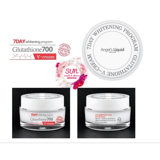Kem Dưỡng Da Angel's Liquid 7Day Whitening Program Glutathione 700 V-cream