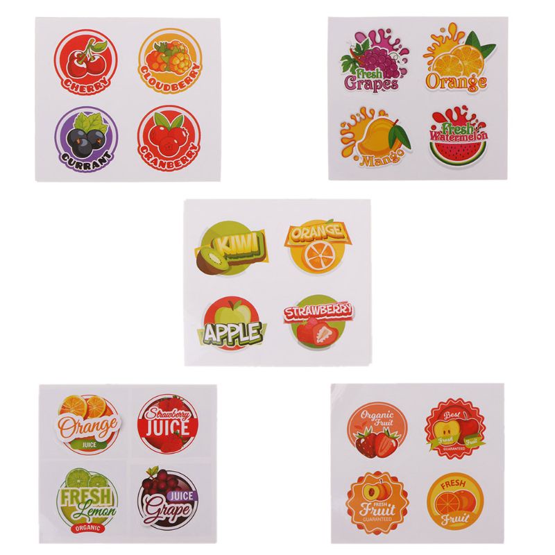 Sticker Dán Trang Trí Sổ Tay Chống Nước Hình Trái Cây Graffiti