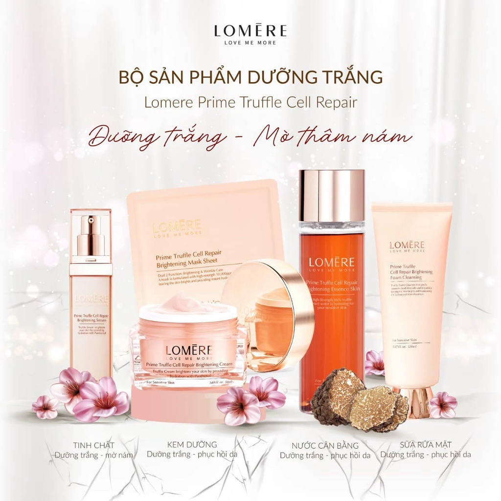 Nước Cân Bằng LOMERE Prime Truffle Cell Giúp Dưỡng Trắng, Cấp Ẩm Và Bảo Vệ Cho Da 145ml