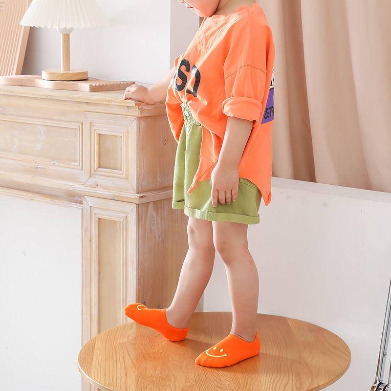 Vớ Cotton Mỏng Thoáng Khí Thoải Mái In Hình Mặt Cười Màu Sắc Ngọt Ngào Thời Trang Mùa Hè Cho Bé Từ 1-8 Tuổi