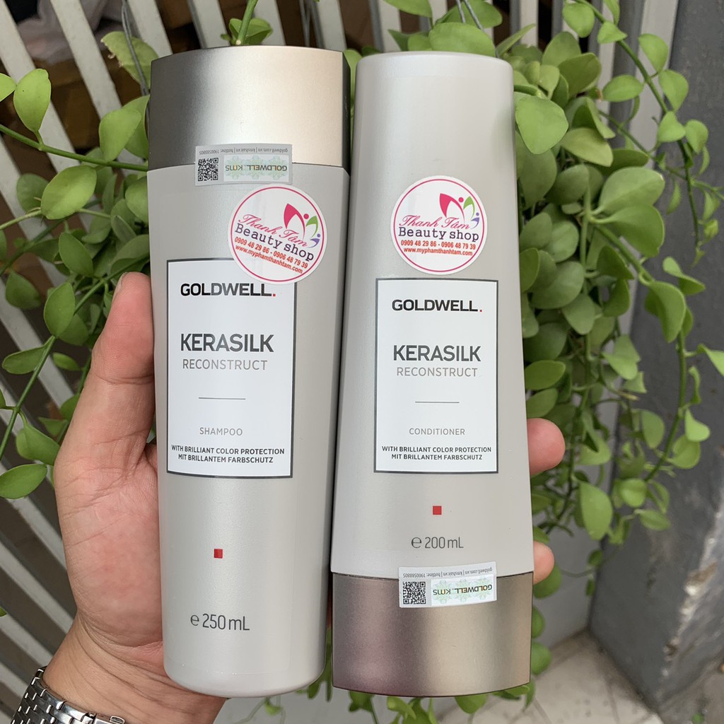 🇩🇪Goldwell🇩🇪Dầu gội xả siêu phục hồi Goldwell Kerasilk Reconstruct 250ml/200ml