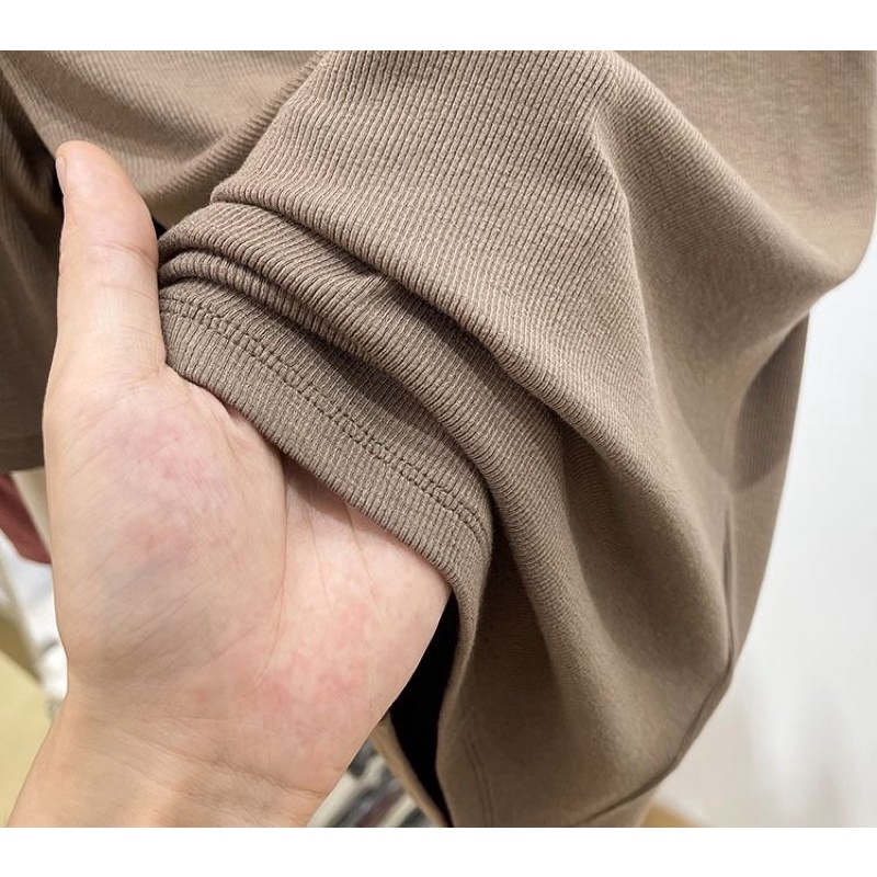 Áo len tăm lạnh ngắn tay cổ tròn hàng Quảng Châu cao cấp