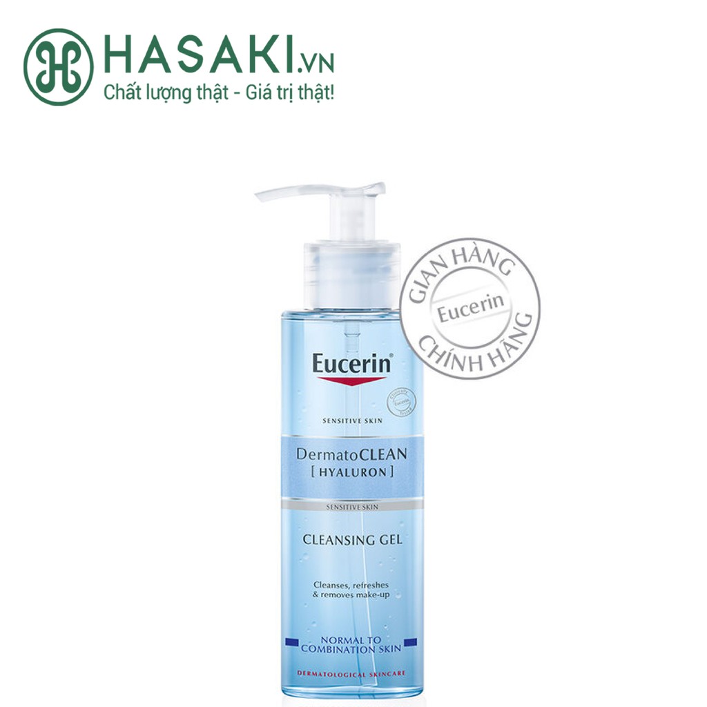Gel Rửa Mặt Eucerin Làm Sạch Dịu Nhẹ Da Nhạy Cảm DermatoCLEAN Hyaluron Cleansing Gel 200ml