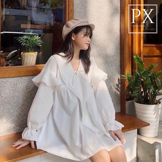 Váy Đầm Baby Doll Form Rộng (TRẮNG)