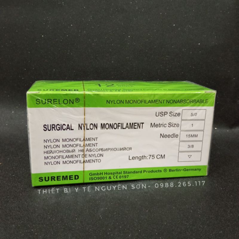 Chỉ khâu y tế nylon đủ size - thiết bị y tế Nguyễn Sơn