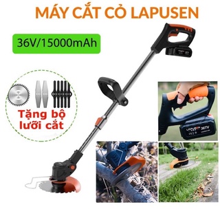 Máy cắt cỏ pin .Tặng kèm 8 lưỡi - Máy cắt cỏ, tỉa cành cầm tay LAPUSEN pin khủng 10 cell, Hàng nhập khẩu cao cấp,