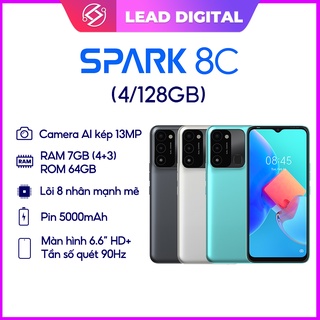 Điện thoại TECNO Spark 8C (4GB/128GB) – RAM tới 7GB |Pin 5000 mAh