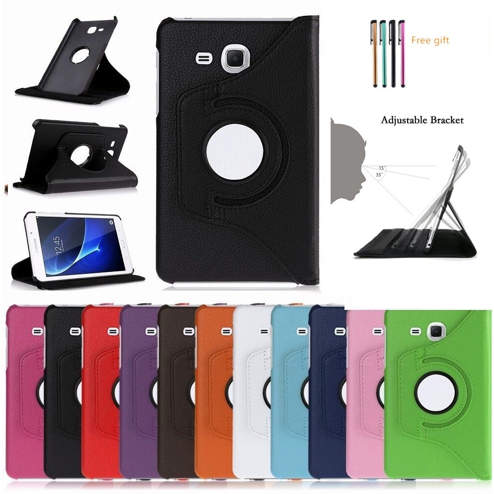 Bao da PU xoay 360 độ cho Samsung Galaxy Tab A A6 7.0 2016 T280 T285 A7 Lite 8.7 2021 T220 T225