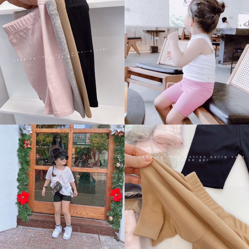 Set 4 Quần legging ngố cho béQuần legging đùi cho bé