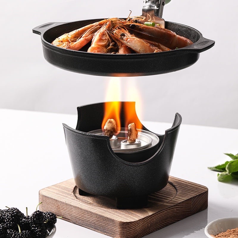 Bếp Nướng Cồn Mini Không Khói BBQ Phong Cách Nhật Cam Homeware