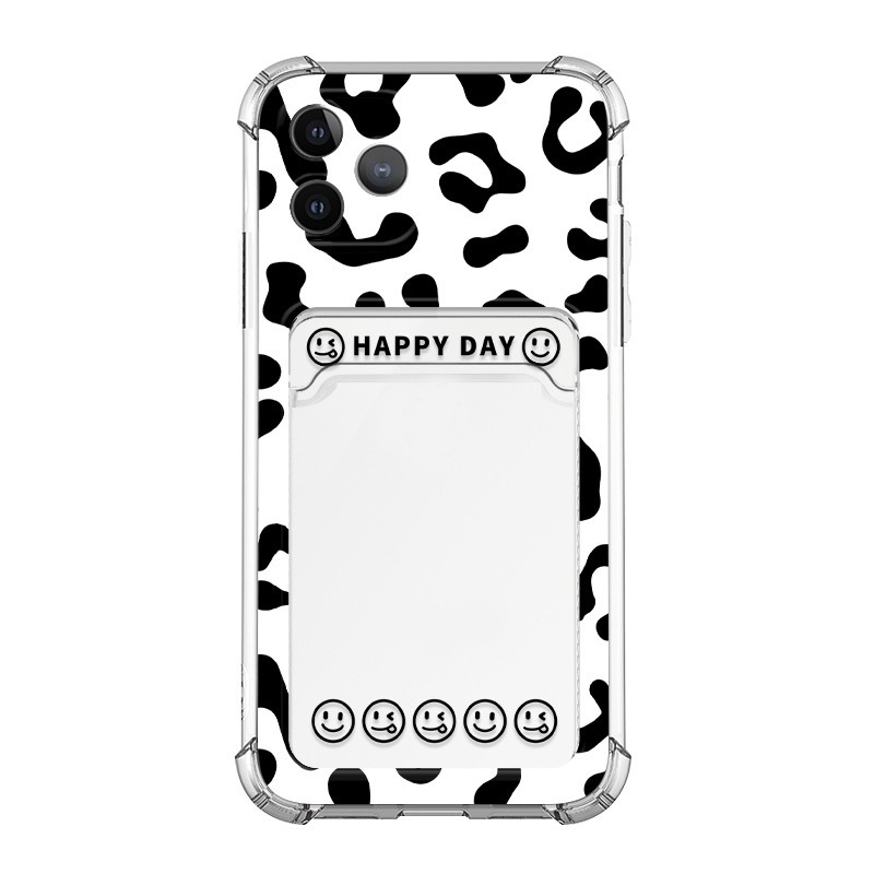 Ốp lưng iphone ốp Điện Thoại Họa Tiết Hoa May Mắn Có Ngăn Đựng Thẻ Cho iPhone 14 13 12 11 PROMAX XS XR XSMAX SE2020 6 7 8P