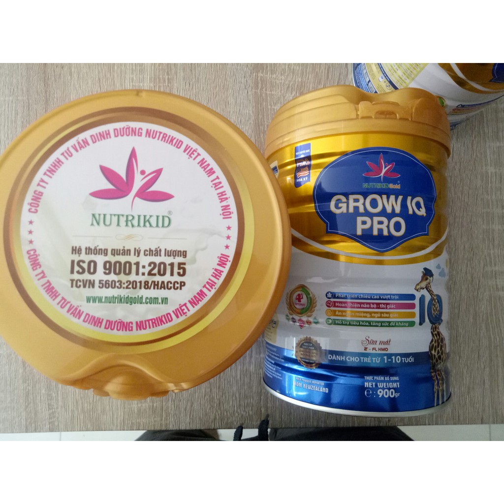 Sữa Nutrikidgold Grow IQ Pro sữa mát cho trẻ từ 1-10 tuổi 900g - Giúp tăng trưởng chiều cao, trí não