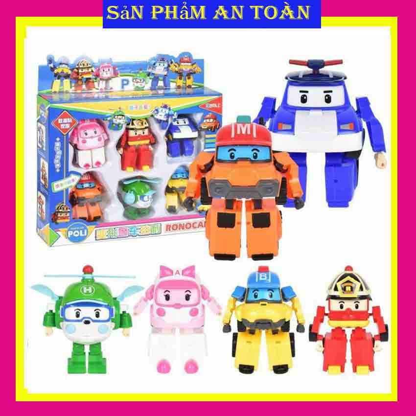 Đồ chơi lắp ráp biến hình Đội bay siêu đẳng Robocar Poli và những người bạn - Bộ 6 con