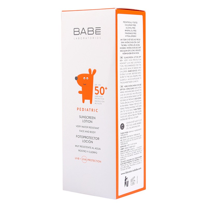 Kem Chống Nắng Bảo Vệ  Làn Da Mong Manh Bé Cho Trẻ Sơ Sinh, Trẻ Nhỏ Babe Sunscreen Lotion 100ml