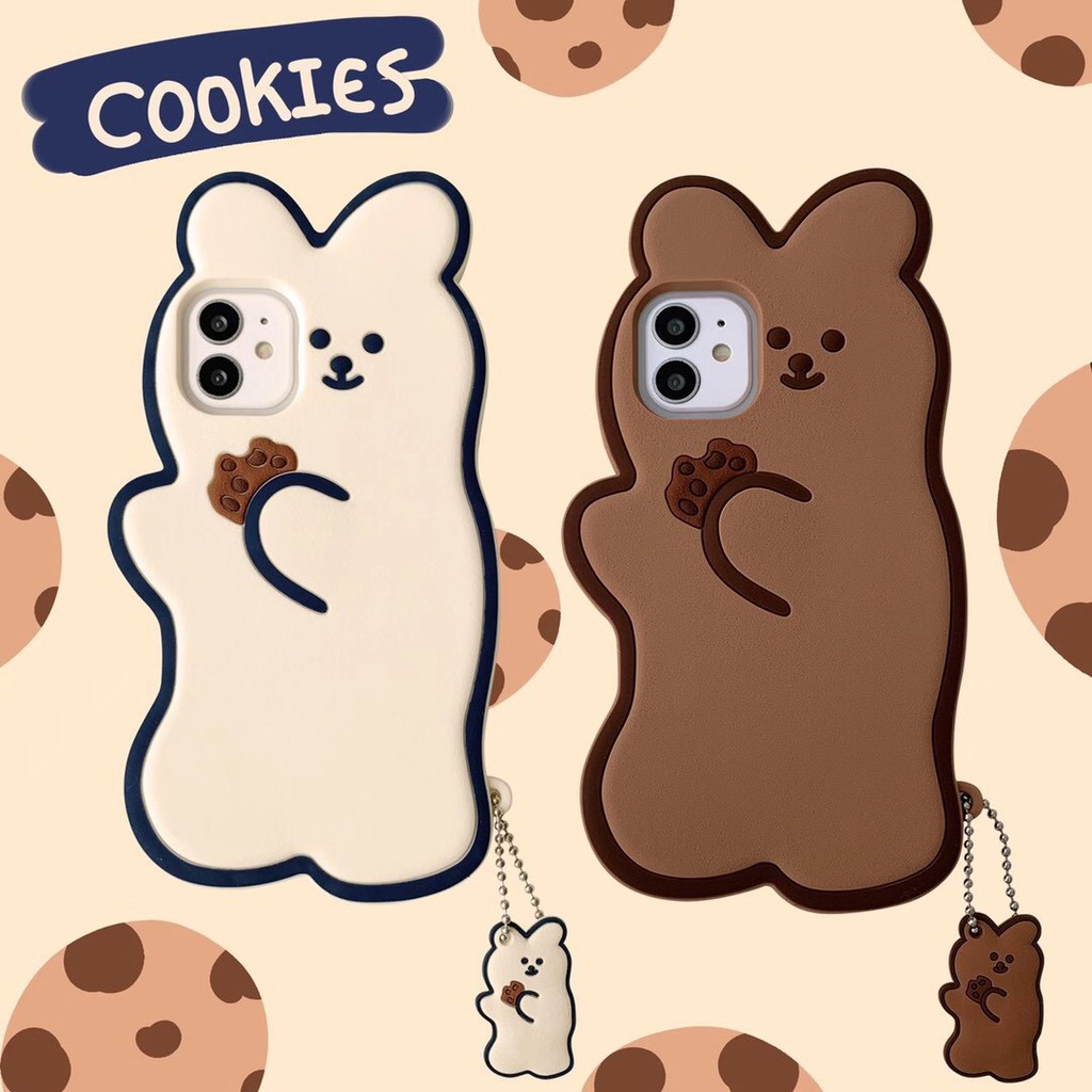 Ốp điện thoại hình gấu bánh quy cho iphone 12/12mini/12pro/12pro max/11/11pro/11pro max/xs max/xr/xs/x/8/7/8plus/7plus | BigBuy360 - bigbuy360.vn