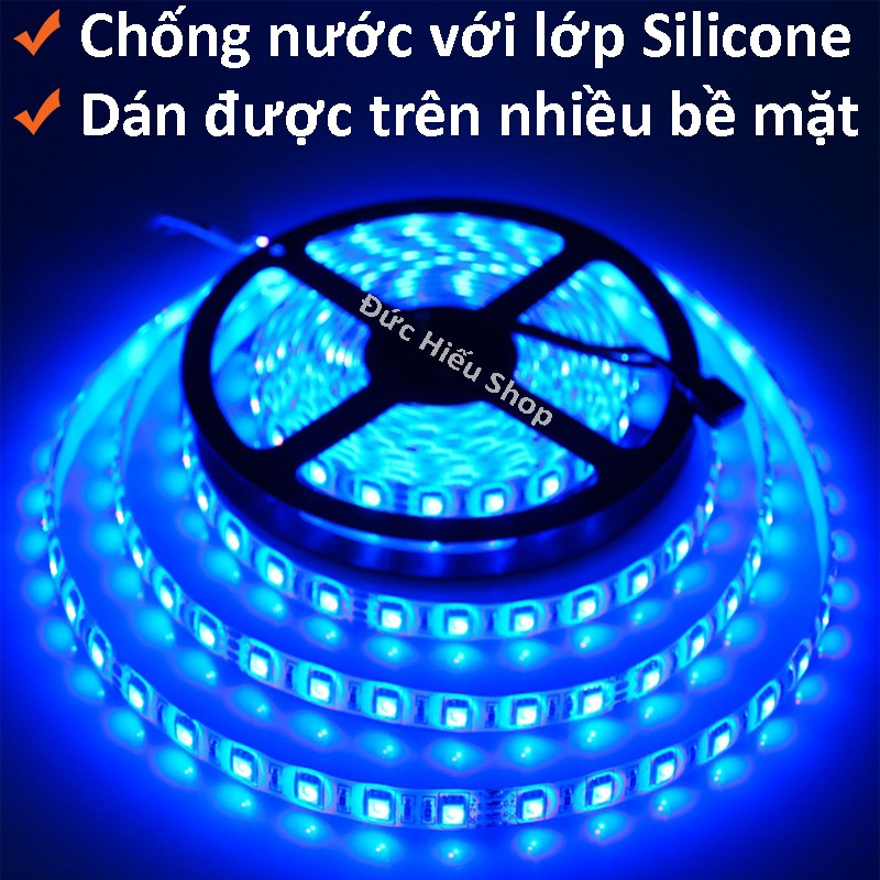 [ Bọc silicone chống nước ] Dây đèn LED 12v - 5m | Đức Hiếu Shop