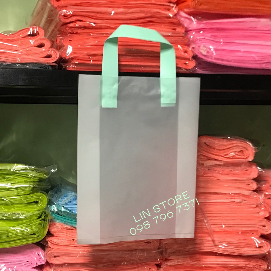 FULL SIZE - 1 Kg Túi Ép Quai HD Zin Quai Xanh Mint - Túi HD Zin Mờ - Dai Dẻo - Thời Trang