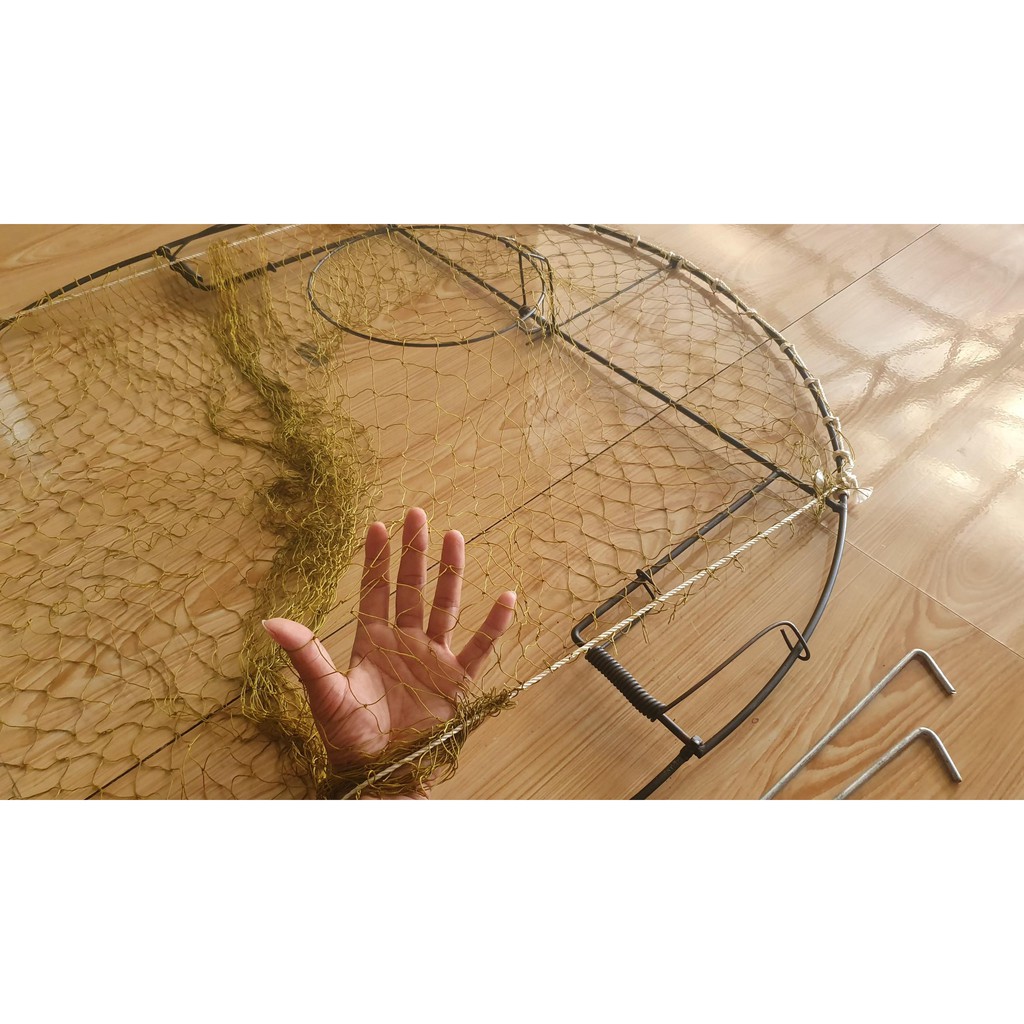 Mẹt bẫy chim săn loại thép AC 6.2li có sơn đen chống rỉ kích thước 75 x 85cm , lò xo 3.2li cực mạnh