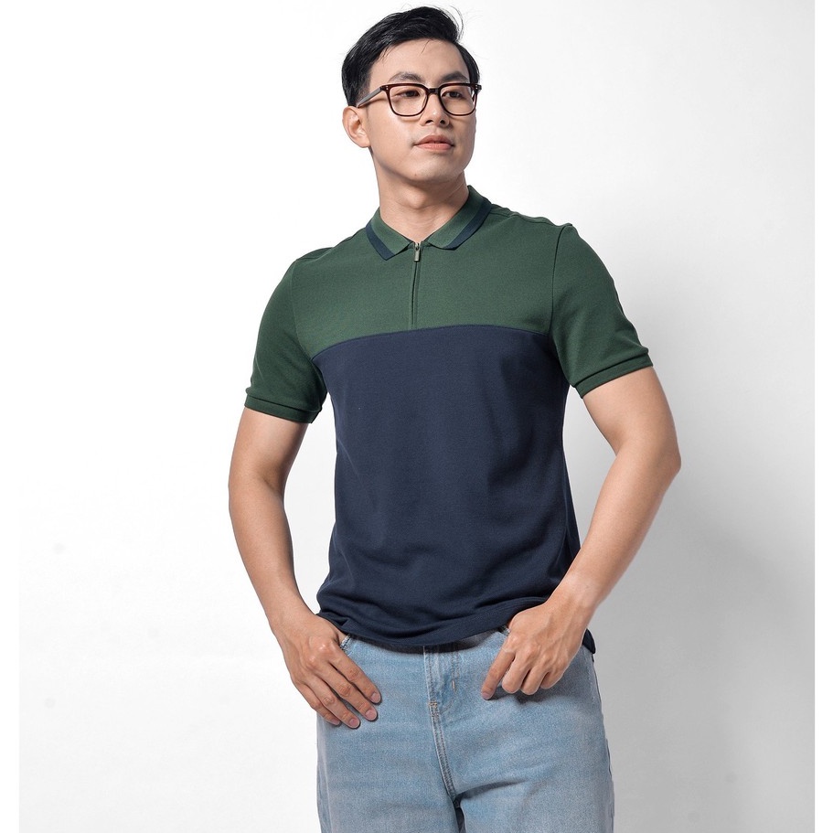 Áo thun nam cổ bẻ khóa Zip - áo thun polo basic nam POL005 - shop LASTORE