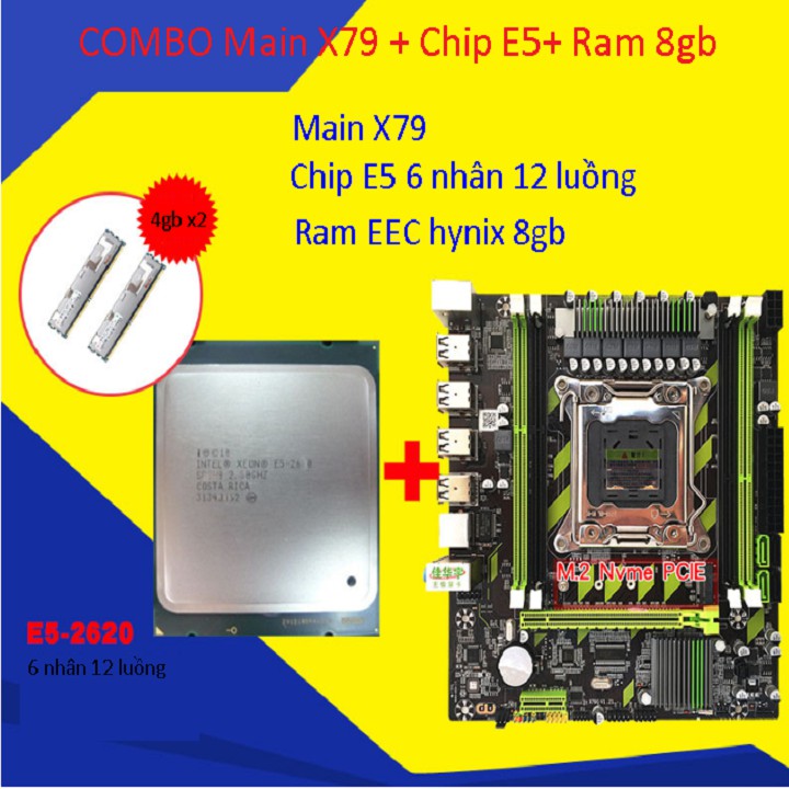 Combo main X79 chip E5 Ram 8gb | WebRaoVat - webraovat.net.vn