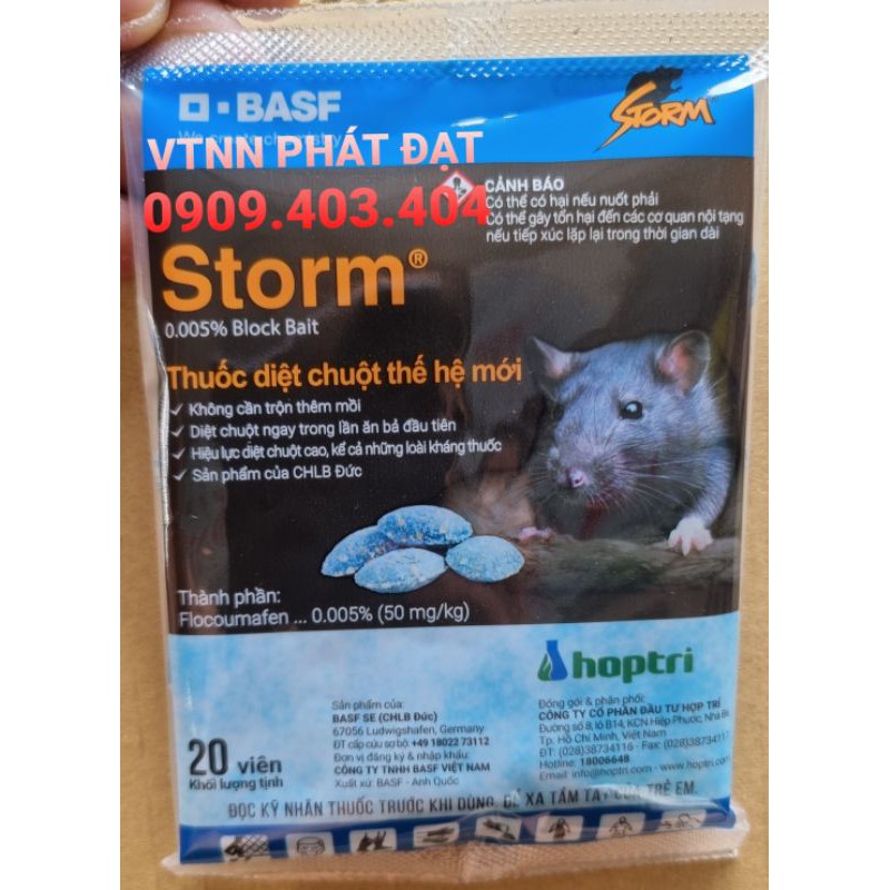 Thuốc Diệt Chuột Thế Hệ Mới STORM ( Gói 20 Viên)