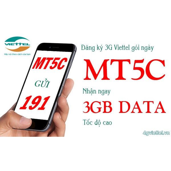 sim 4G viettel MT5C tăng 3gb/ngày