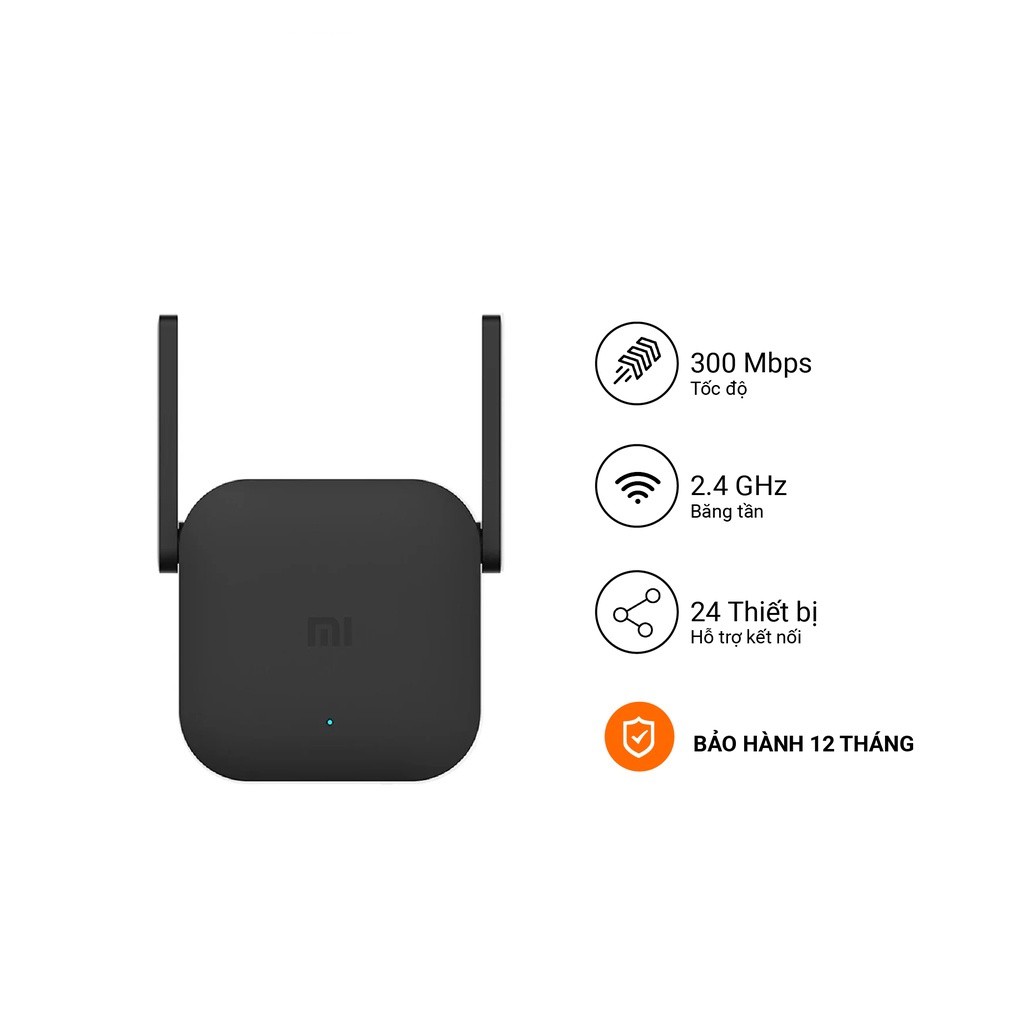 Thiết bị định tuyến sóng Mi Wifi Range Extender Pro (Đen) - Hàng Chính Hãng