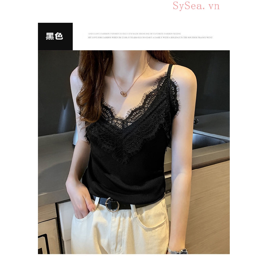 Áo Hai Dây Phối Ren Quyến Rũ Dành Cho Nữ