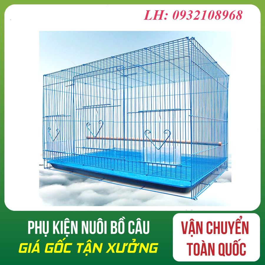 LỒNG CHIM sơn tĩnh điện 40x60 (DxR) nuôi: vẹt, chào mào. chim cảnh, sóc... đủ phụ kiện (2 cóng ăn, 1 cầu đứng).